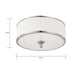 SATCO/NUVO Candice 3-Light Flush Dome Fixture With Pleated White Shade (60-4741)