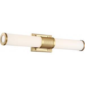 SATCO/NUVO Caper LED Vanity Brushed Brass With Frosted Lens (62-1602)