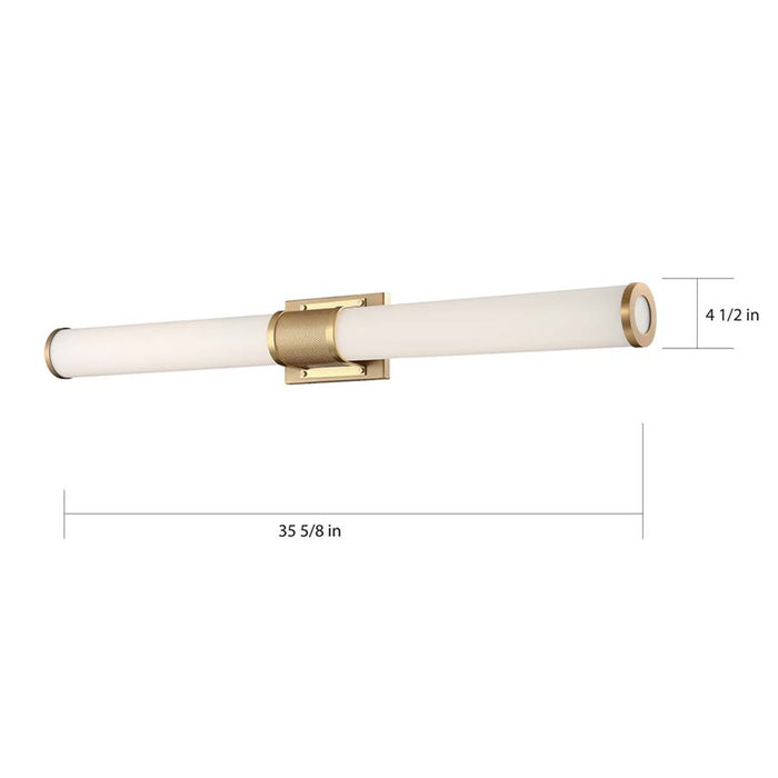 SATCO/NUVO Caper LED Vanity Brushed Brass With Frosted Lens (62-1603)