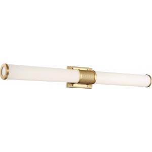 SATCO/NUVO Caper LED Vanity Brushed Brass With Frosted Lens (62-1603)