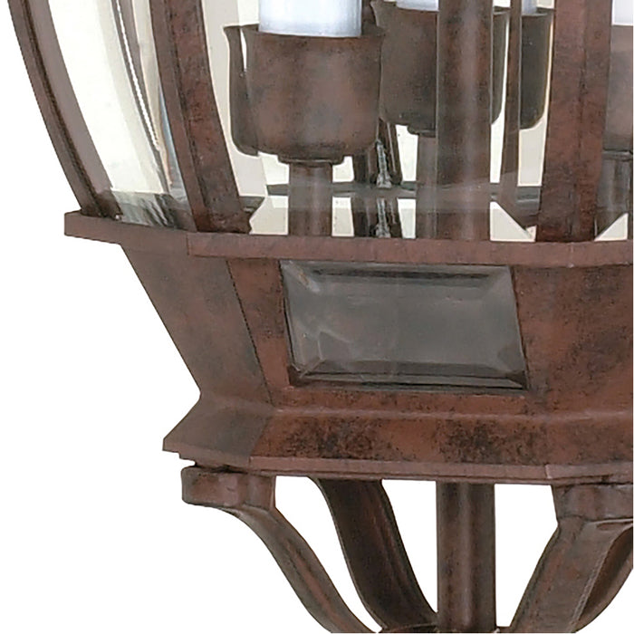 SATCO/NUVO Central Park 3-Light 20 Inch Hanging Lantern With Clear Beveled Glass (60-895)