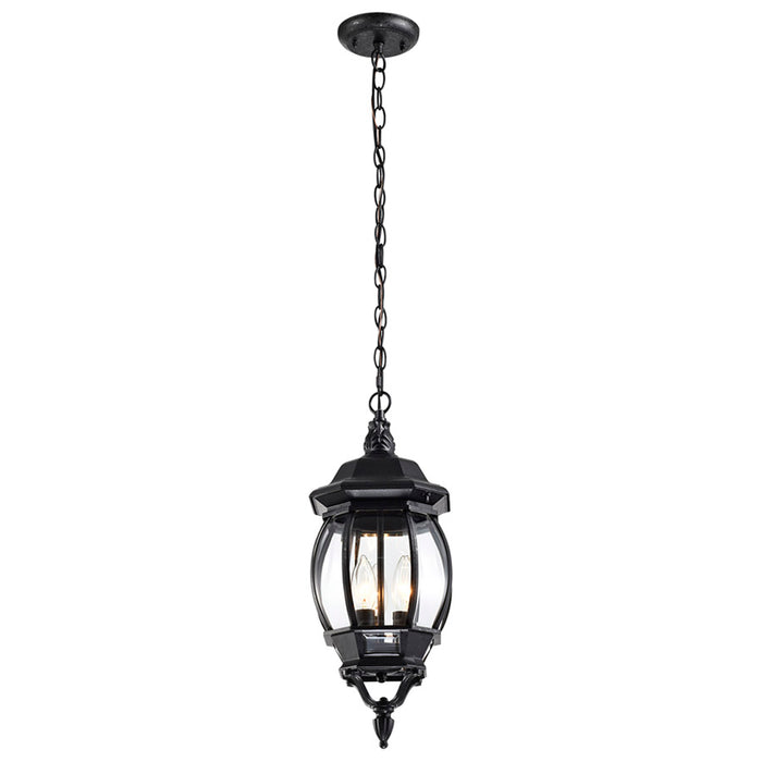 SATCO/NUVO Central Park 3-Light 20 Inch Hanging Lantern With Clear Beveled Glass (60-896)