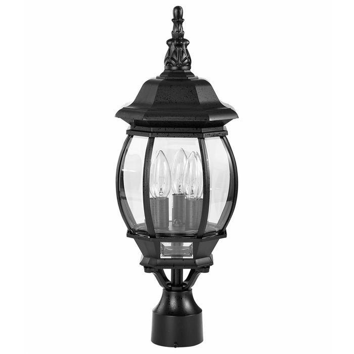 SATCO/NUVO Central Park 3-Light 21 Inch Post Lantern With Clear Beveled Glass (60-899)