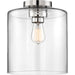 SATCO/NUVO Chantecleer 1-Light Semi-Flush Fixture Polished Nickel Finish With Clear Glass (60-6778)