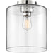 SATCO/NUVO Chantecleer 1-Light Semi-Flush Fixture Polished Nickel Finish With Clear Glass (60-6778)