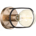 SATCO/NUVO Chassis 1-Light Wall Sconce Copper Brushed Brass Finish With Matte Black Frame (60-6651)