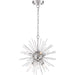 SATCO/NUVO Cirrus 6-Light Chandelier Polished Nickel Finish With Glass Rods (60-6991)