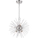 SATCO/NUVO Cirrus 6-Light Chandelier Polished Nickel Finish With Glass Rods (60-6991)