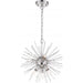 SATCO/NUVO Cirrus 6-Light Chandelier Polished Nickel Finish With Glass Rods (60-6991)