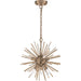 SATCO/NUVO Cirrus 6-Light Chandelier Vintage Brass Finish With Glass Rods (60-6992)