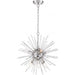 SATCO/NUVO Cirrus 8-Light Chandelier Polished Nickel Finish With Glass Rods (60-6993)