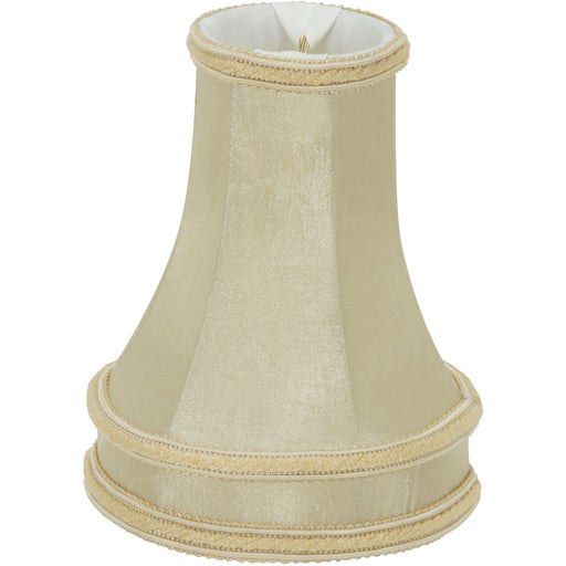 SATCO/NUVO Clip On Shade Beige Leather Look 2-1/8 Inch Top 4 Inch Bottom 5-1/8 Inch Side (90-2525)