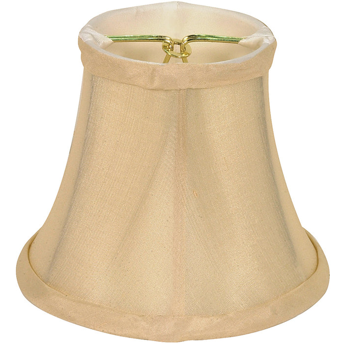 SATCO/NUVO Clip On Shade Beige Shantung 3 Inch Top 5 Inch Bottom 4-1/4 Inch Side (90-2357)