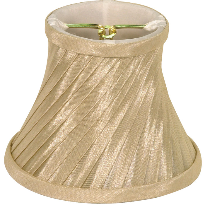 SATCO/NUVO Clip On Shade Beige Swirl Folded Pleat 3 Inch Top 5 Inch Bottom 4 Inch Side (90-2367)