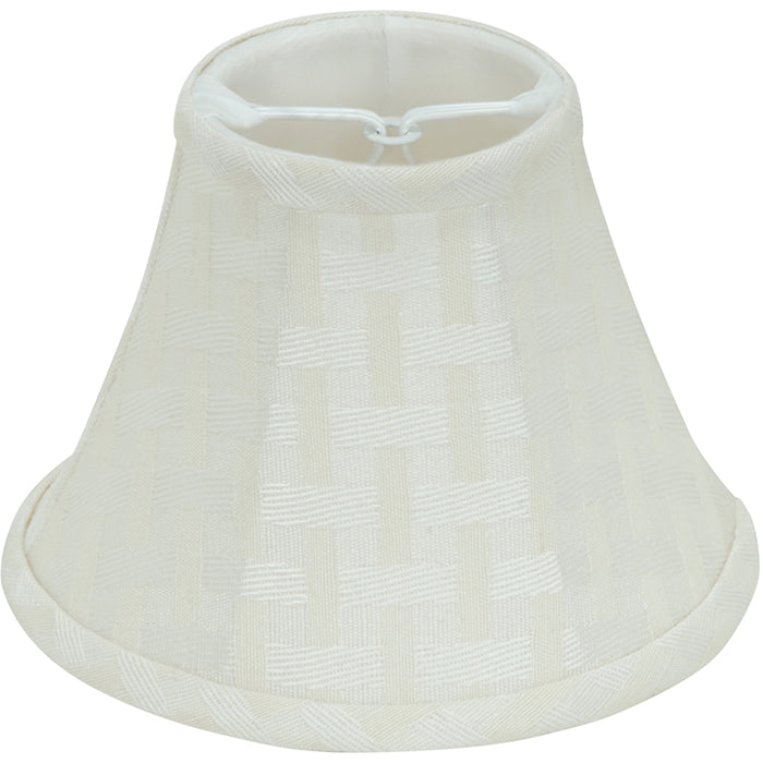 SATCO/NUVO Clip On Shade Cream Bamboo Linen 3 Inch Top 6 Inch Bottom 4-1/2 Inch Side (90-2486)