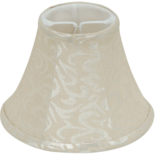 SATCO/NUVO Clip On Shade Cream Leaf Linen 3 Inch Top 6 Inch Bottom 4-1/2 Inch Side (90-2488)