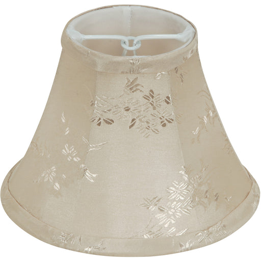 SATCO/NUVO Clip On Shade French Beige Flower Silk 3 Inch Top 6 Inch Bottom 4-1/2 Inch Side (90-2487)