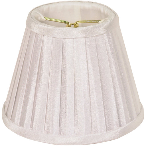 SATCO/NUVO Clip On Shade White Folded Pleat 3 Inch Top 5 Inch Bottom 4 Inch Side (90-2364)