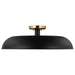 SATCO/NUVO Colony 1-Light Large Flush Mount Fixture Matte Black With Burnished Brass (60-7497)