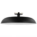 SATCO/NUVO Colony 1-Light Large Flush Mount Fixture Matte Black With Polished Nickel (60-7498)