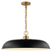 SATCO/NUVO Colony 1-Light Large Pendant Matte Black With Burnished Brass (60-7487)