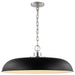 SATCO/NUVO Colony 1-Light Large Pendant Matte Black With Polished Nickel (60-7488)