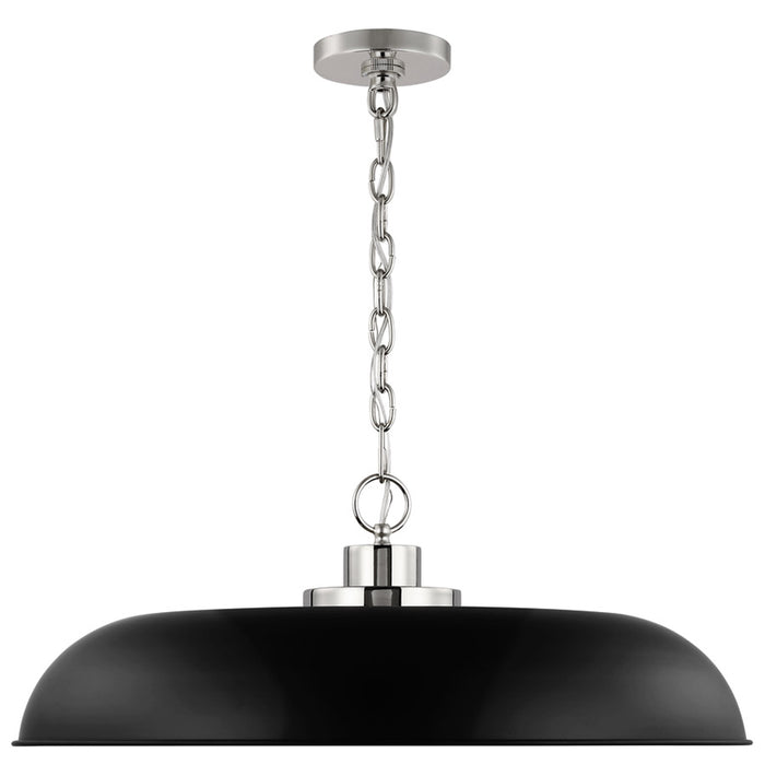 SATCO/NUVO Colony 1-Light Large Pendant Matte Black With Polished Nickel (60-7488)