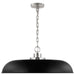 SATCO/NUVO Colony 1-Light Large Pendant Matte Black With Polished Nickel (60-7488)