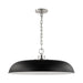 SATCO/NUVO Colony 1-Light Large Pendant Matte Black With Polished Nickel (60-7488)