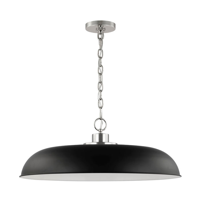SATCO/NUVO Colony 1-Light Large Pendant Matte Black With Polished Nickel (60-7488)