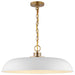 SATCO/NUVO Colony 1-Light Large Pendant Matte White With Burnished Brass (60-7486)