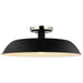 SATCO/NUVO Colony 1-Light Medium Flush Mount Fixture Matte Black With Polished Nickel (60-7495)