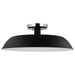 SATCO/NUVO Colony 1-Light Medium Flush Mount Fixture Matte Black With Polished Nickel (60-7495)