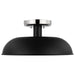 SATCO/NUVO Colony 1-Light Small Flush Mount Fixture Matte Black With Polished Nickel (60-7492)