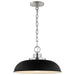 SATCO/NUVO Colony 1-Light Small Pendant Matte Black With Polished Nickel (60-7482)