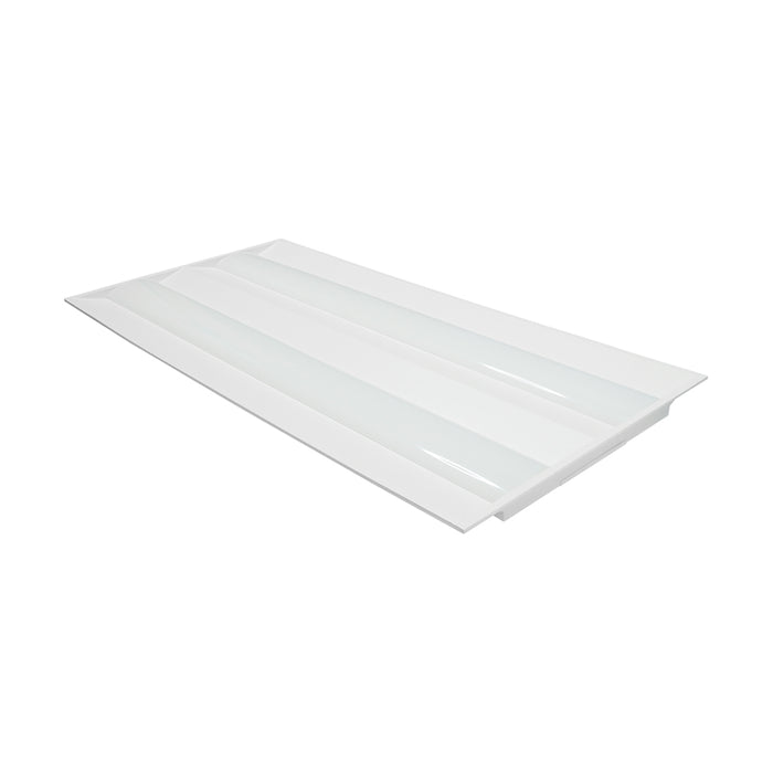 SATCO/NUVO ColorQuick 2X4 Double Basket LED Troffer Fixture Wattage CCT Lumens Selectable 30W/40W/50W 3500K/4000K/5000K 100-277V White (65-695)