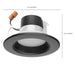SATCO/NUVO ColorQuick 7W LED Downlight Retrofit 4 Inch CCT Selectable 120V Dimmable Black Finish (S11832)
