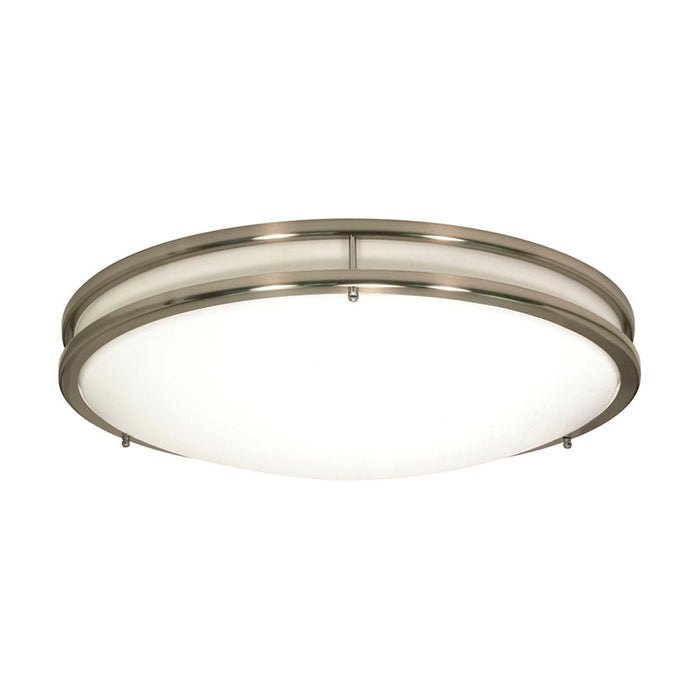 SATCO/NUVO ColorQuick Glamour LED 10 Inch Flush Mount Fixture Brushed Nickel Finish CCT Selectable 3000K/4000K/5000k (62-1635)