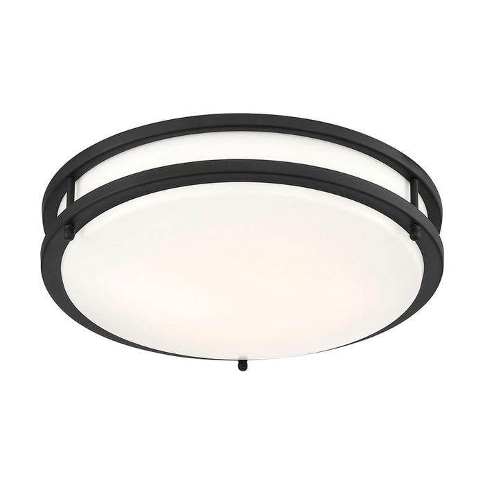 SATCO/NUVO ColorQuick Glamour LED 13 Inch Flush Mount Fixture Black Finish CCT Selectable 3000K/4000K/5000k (62-1736)