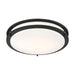 SATCO/NUVO ColorQuick Glamour LED 17 Inch Flush Mount Fixture Black Finish CCT Selectable 3000K/4000K/5000k (62-1737)