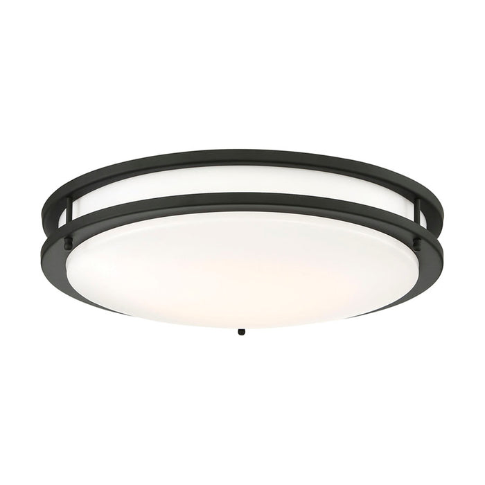 SATCO/NUVO ColorQuick Glamour LED 17 Inch Flush Mount Fixture Black Finish CCT Selectable 3000K/4000K/5000k (62-1737)