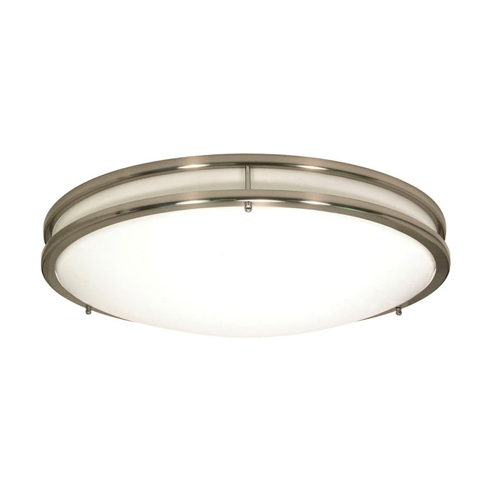 SATCO/NUVO ColorQuick Glamour LED 17 Inch Flush Mount Fixture Brushed Nickel Finish CCT Selectable 3000K/4000K/5000k (62-1637)