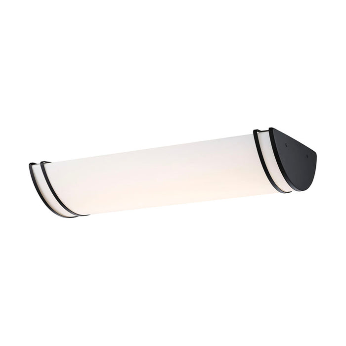 SATCO/NUVO ColorQuick Glamour LED 25 Inch Linear Flush Mount Fixture Black Finish CCT Selectable 3000K/4000K/5000k (62-1739)