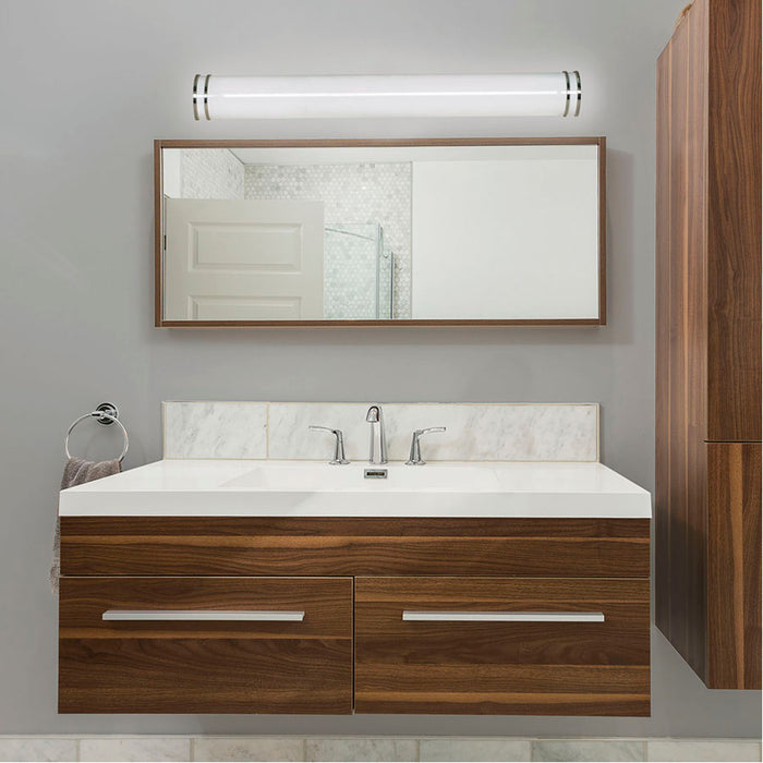 SATCO/NUVO ColorQuick Glamour LED 49 Inch Vanity Fixture Brushed Nickel Finish CCT Selectable 3000K/4000K/5000k (62-1632)