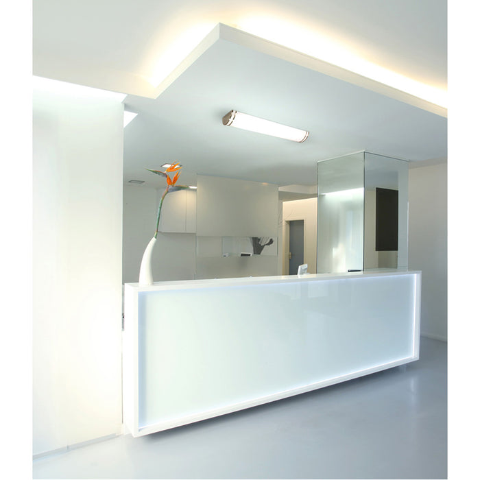 SATCO/NUVO ColorQuick Glamour LED 50 Inch Linear Flush Mount Fixture Brushed Nickel Finish CCT Selectable 3000K/4000K/5000k (62-1640)