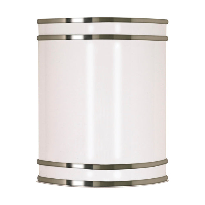 SATCO/NUVO ColorQuick Glamour LED 9 Inch Wall Sconce Brushed Nickel Finish CCT Selectable 3000K/4000K/5000k (62-1645)