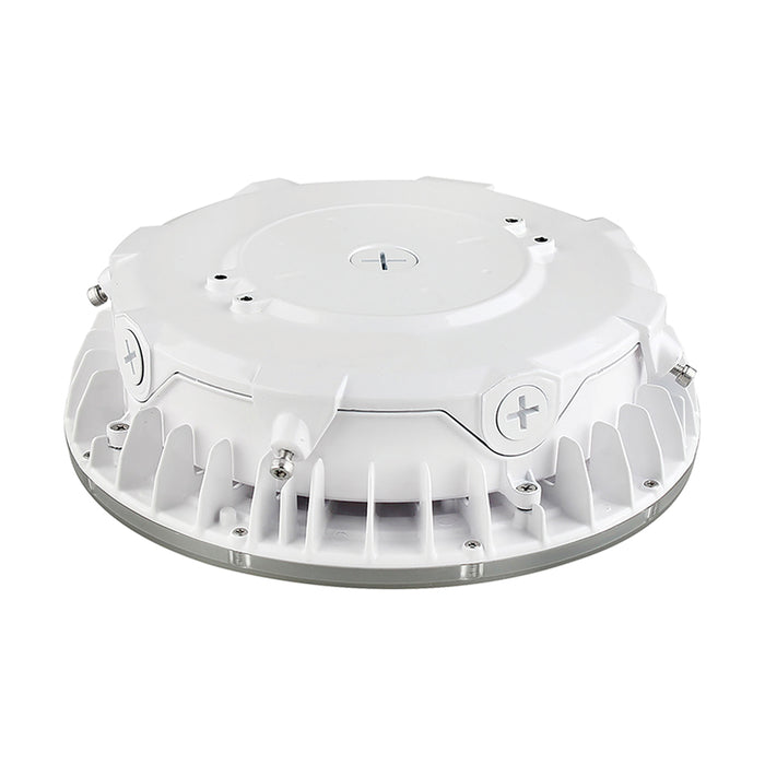 SATCO/NUVO ColorQuick LED Canopy Fixture 100W CCT Selectable White Finish 100-277V (65-631)