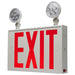 SATCO/NUVO Combination Red Exit Sign/Emergency Light 90-Minute NiCad Battery Backup 120/277V Dual-Head Dual-Face Universal Mounting Steel/NYC (67-123)