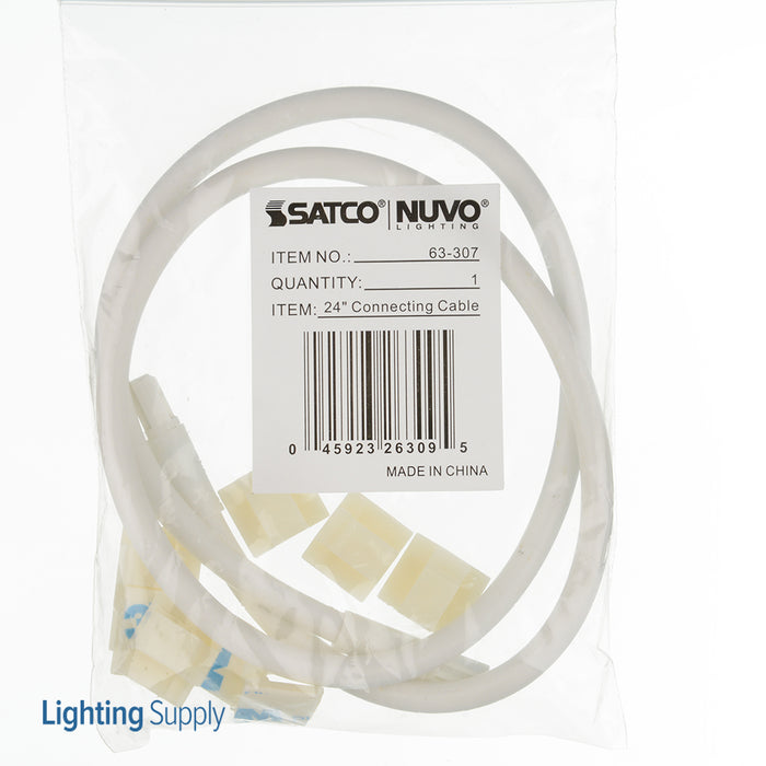 SATCO/NUVO Connecting Cable 24 Inch Length For Thread LED Products White (63-307)