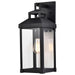 SATCO/NUVO Corning 1-Light Large Wall Lantern Matte Black With Clear Glass (60-7372)